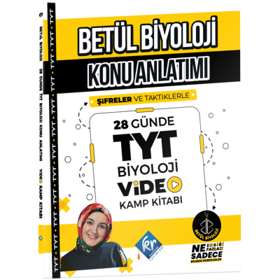 TYT Betül Biyoloji Şifreler ve Taktiklerle Konu Anlatımı 28 Günde Video Kamp Kitabı