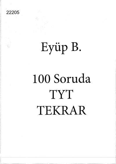 Eyüp B. 100 SORUDA TYT MATEMATİK TEKRARI