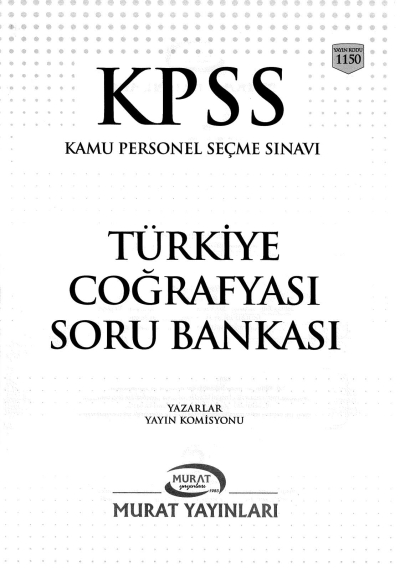 KPSS TÜRKİYE COĞRAFYASI SORU BANKASI ÇÖZÜMLÜ Vega Efsanesi