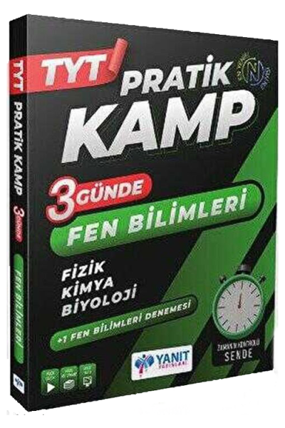 2023 TYT Pratik Kamp 3 Günde Fen Bilimleri (Fizik-Kimya-Biyoloji) Yanıt Yayınları Vega Efsanesi