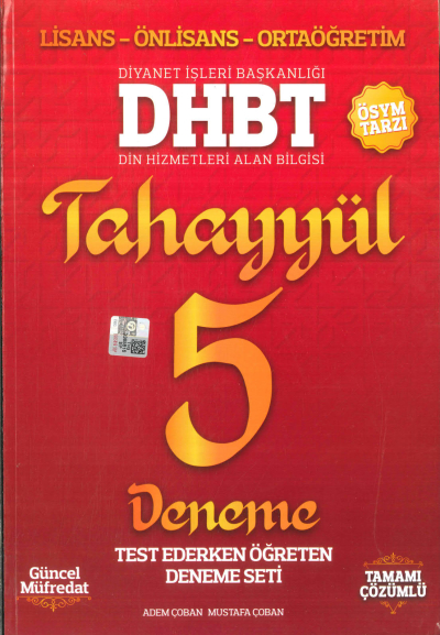 DHBT TAHAYYÜL 5 DENEME ÇÖZÜMLÜ Vega Efsanesi