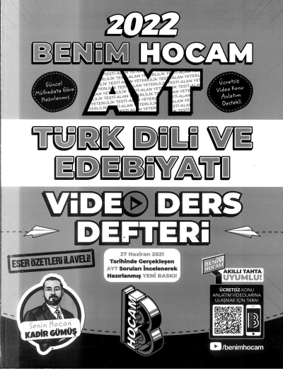 AYT TÜRK DİLİ VE EDEBİYATI VİDEO DERS DEFTERİ