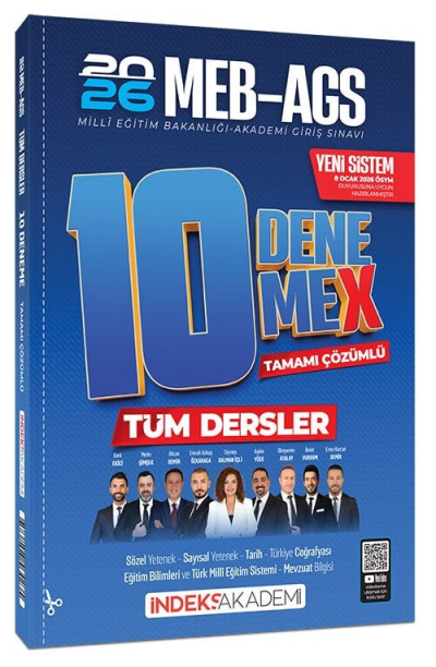 2026 MEB-AGS Tüm Dersler 10 DenemeX Çözümlü İndeks Akademi Yayıncılık Vega Efsanesi