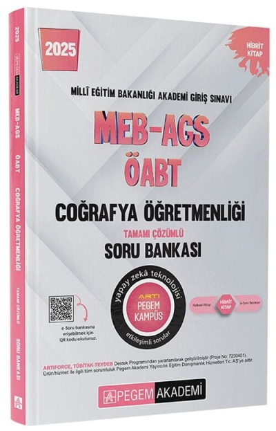 2025 MEB-AGS-ÖABT Coğrafya Öğretmenliği Tamamı Çözümlü Soru Bankası Pegem Akademi Yayıncılık Vega Efsanesi