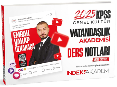 İndeks Akademi 2025 KPSS Vatandaşlık Akademisi Video Ders Notları Vega Efsanesi