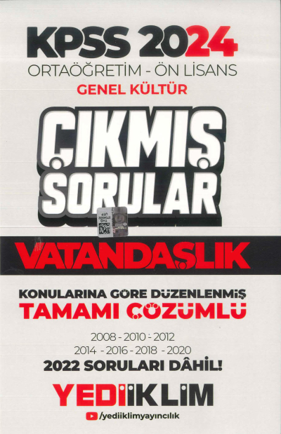 VATANDAŞLIK KONULARINA GÖRE DÜZENLENMİŞ ÇIKMIŞ SORULAR 2008-2022 TAMAMI ÇÖZÜMLÜ Vega Efsanesi