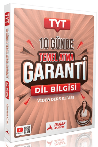 YKS TYT Dil Bilgisi Türkçenin Matematiği 10 Günde Temel Atma Garanti Video Ders Kitabı - Gamze Özdin Paraf Akademi Yayınları Vega Efsanesi