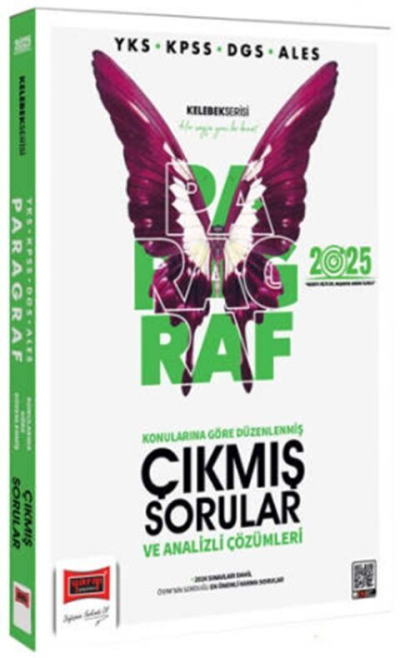 2025 YKS KPSS DGS ALES Kelebek Serisi Tamamı Çözümlü Paragraf Konularına Göre Düzenlenmiş Çıkmış Sorular Yediiklim Yayınları Vega Efsanesi