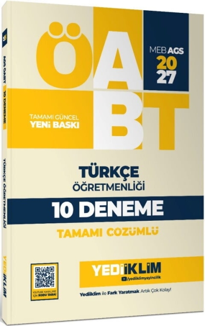 MEB AGS ÖABT Türkçe Öğretmenliği Tamamı Çözümlü 10 Deneme Yediiklim Yayınları Vega Efsanesi