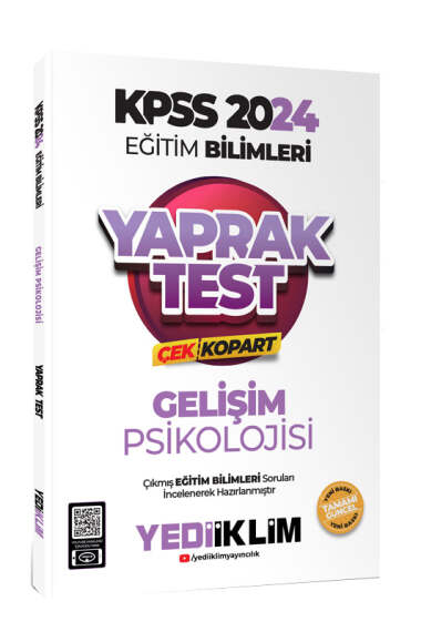 2024 KPSS Eğitim Bilimleri Gelişim Psikolojisi Çek Kopart Yaprak Test Vega Efsanesi
