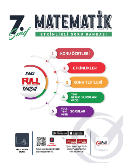 7. Sınıf Matematik Etkinlikli Soru Bankası Sana Full Yakışır