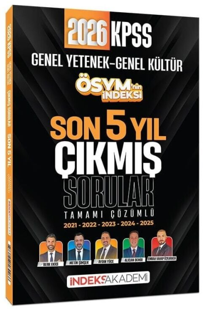 2026 KPSS Genel Yetenek Genel Kültür ÖSYM nin İndeksi Çıkmış Sorular Son 5 Yıl Çözümlü İndeks Akademi Yayıncılık Vega Efsanesi