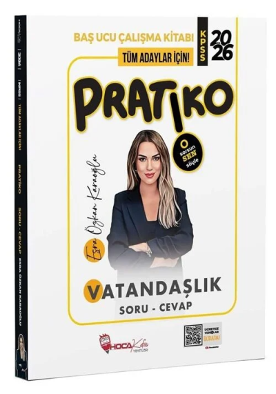 2026 KPSS Vatandaşlık Pratiko Soru Cevap Çalışma Kitabı Hoca Kafası Yayınları