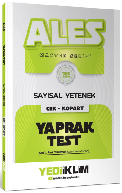 2027 ALES Master Seris Sayısal Yetenek Çek Kopart Yaprak Test Yediiklim Yayınları