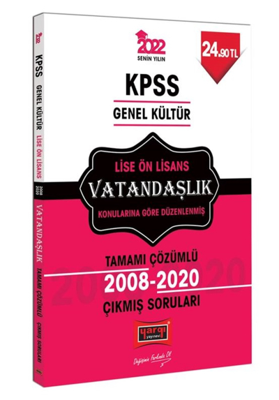 LİSE-ÖNLİSANS VATANDAŞLIK BİLGİSİ ÇÖZÜMLÜ ÇIKMIŞ SORULAR 2008-2020 Vega Efsanesi