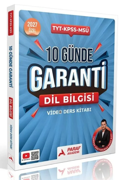 2027 TYT Dil Bilgisi Türkçe Doktorunuz 10 Günde Garanti Video Ders Kitabı Paraf Akademi Vega Efsanesi
