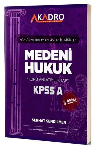 A Kadro Yayınları KPSS A Grubu Medeni Hukuk Konu Anlatımlı Vega Efsanesi