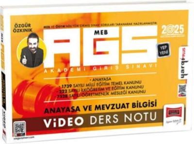 2025 MEB-AGS Anayasa ve Mevzuat Bilgisi Video Ders Notu Yargı Yayınları Vega Efsanesi